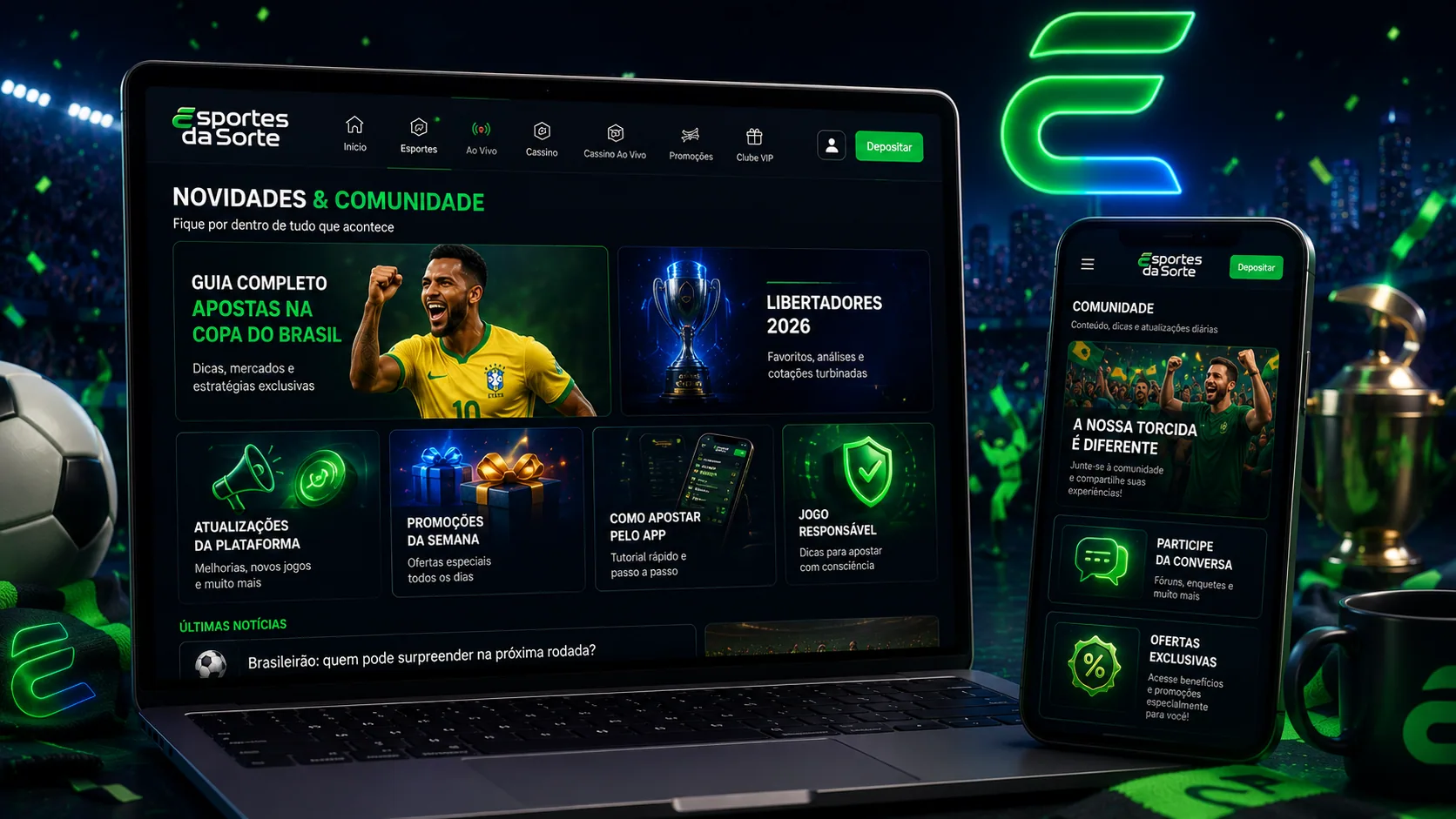 Novidades e atualizações da Esportes da Sorte para jogadores no Brasil
