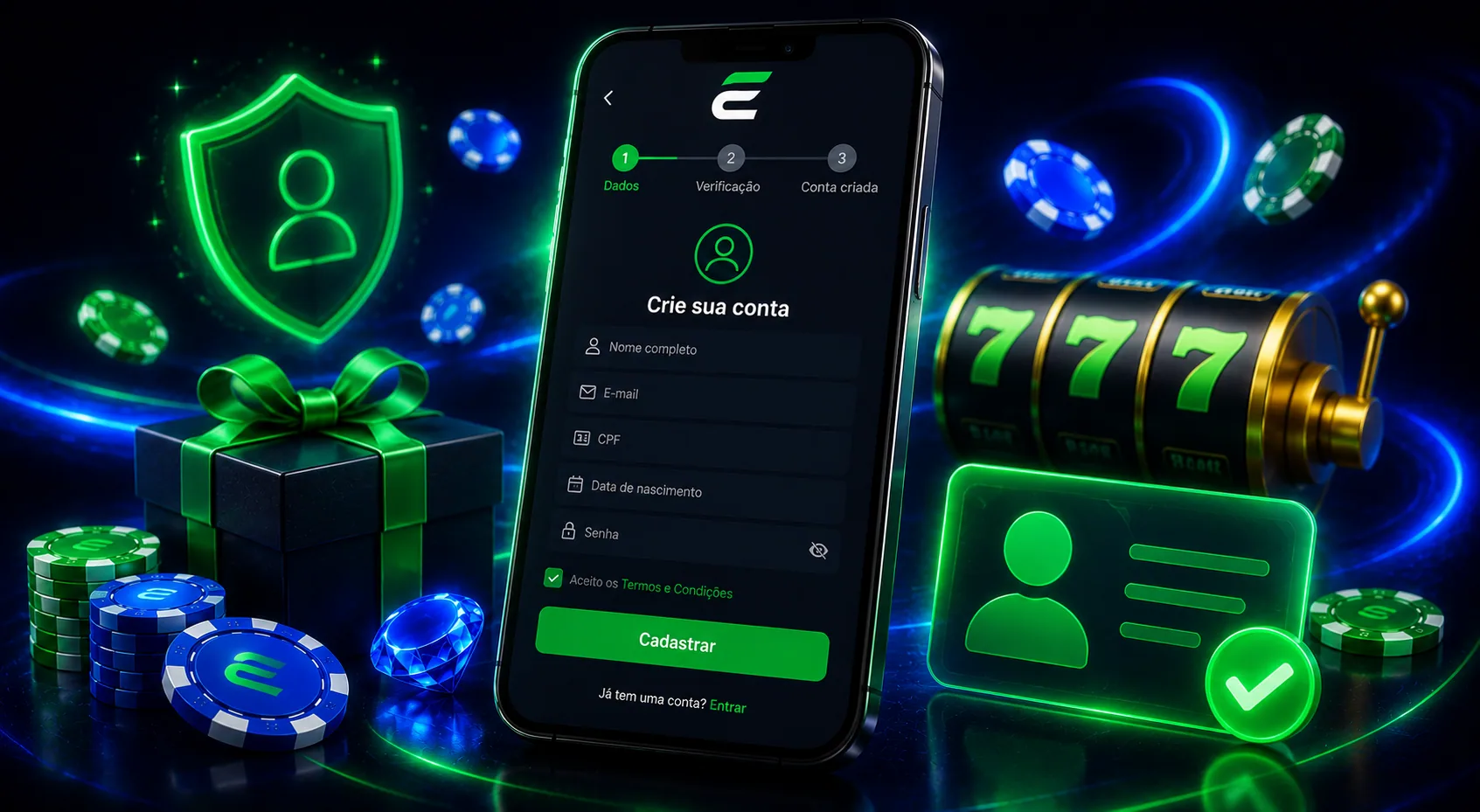 Esportes da Sorte mobile registration screen in Brazil