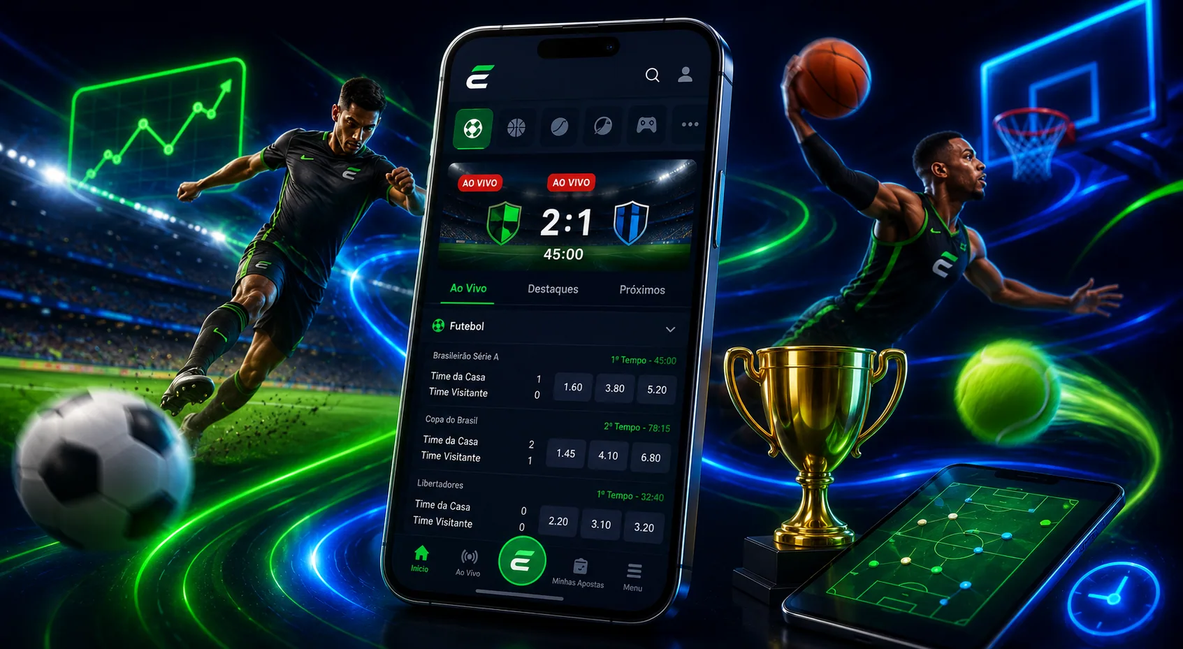 Esportes da Sorte mobile sports betting interface in Brazil